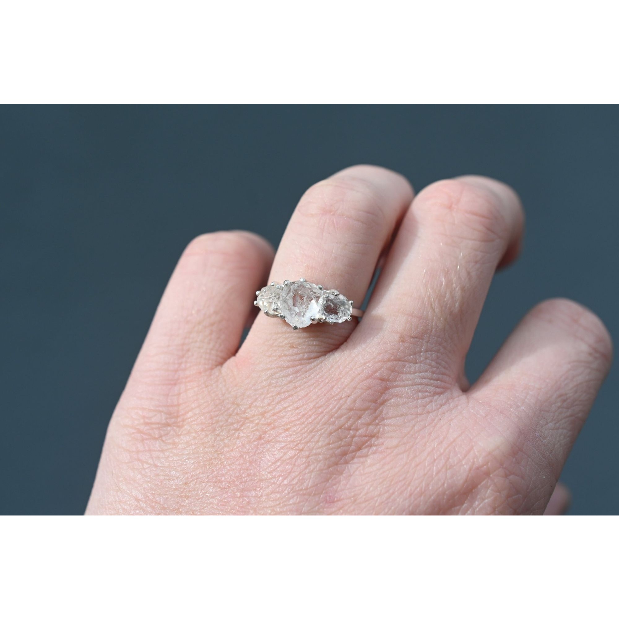 Rough Cut Stone, Engagement Ring, Uncut Diamond Ring, Raw Gemstone Jewelry Size